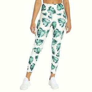 Wildfox Tropical Pattern Leggings White/Green S